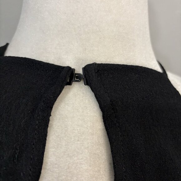 MNG Premium Halter Top High Neck Black Blouse Women XS - Picture 7 of 13